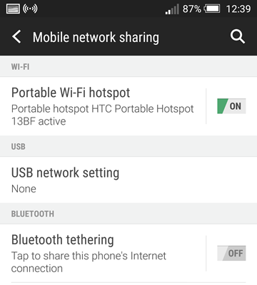 Android Tethering Android Tethering