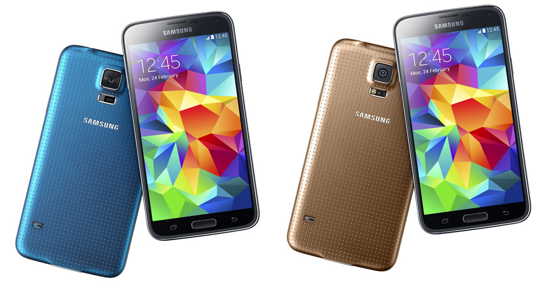 Samsung Galaxy S5 Blue and Gold