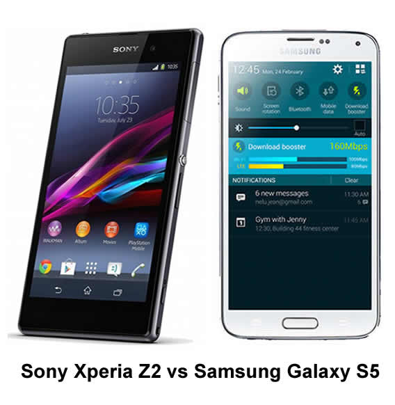 Sony Xperia Z2 vs Samsung Galaxy S5