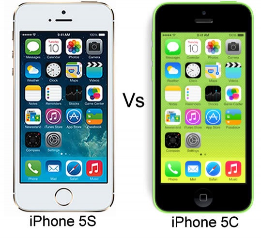 Apple iPhone 5S vs iPhone 5C