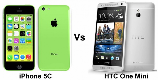 iPhone 5C vs HTC One Mini