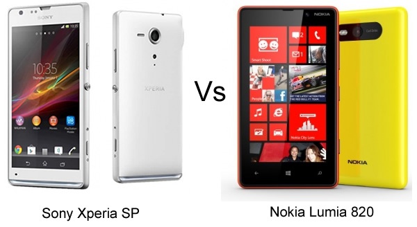 Sony Xperia SP vs Nokia Lumia 820