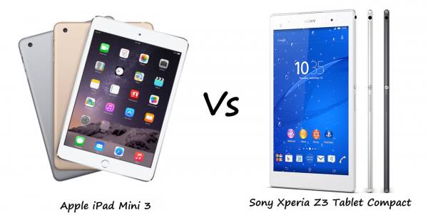 Apple iPad mini 3 vs Sony Xperia Z3 Tablet Compact